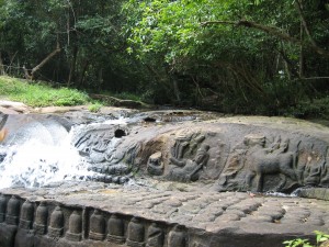carvings in the riverbed