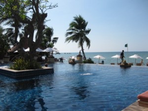 hotel pool The hotel pool, overlooking the ocean